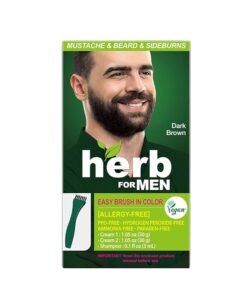 Herb For Men, PPD & Ammonia Free Mustache & Beard Dye - Dark Brown