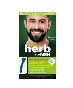 Herb For Men, PPD & Ammonia Free Mustache & Beard Dye - Natural Black