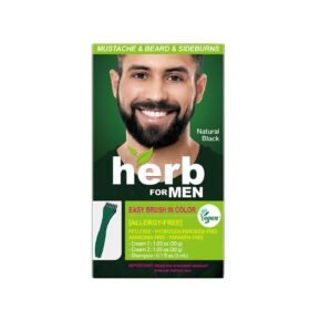 Herb For Men, PPD & Ammonia Free Mustache & Beard Dye - Natural Black